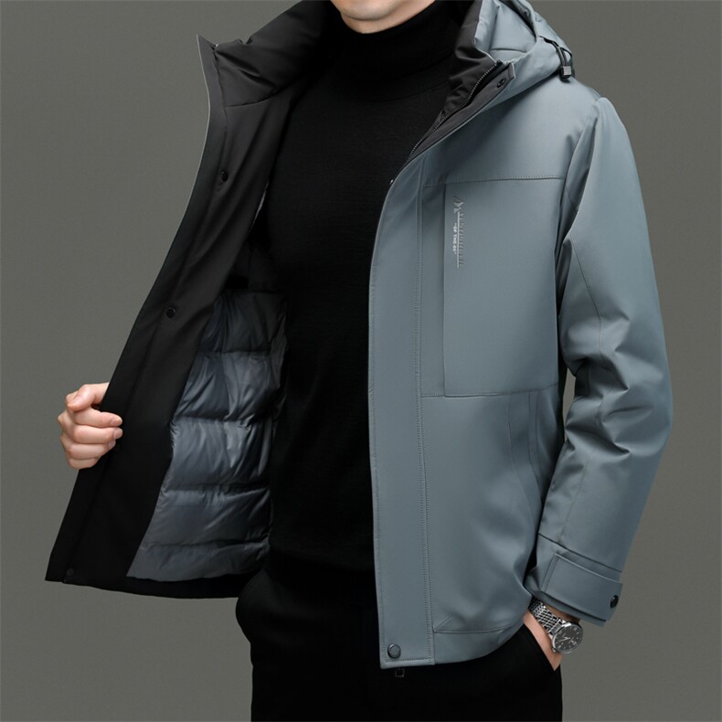 BZC2366钱塘2020-2新款时尚休闲简约冬季厚款中年男士羽绒服P240,男装羽绒服,钱塘207-2
