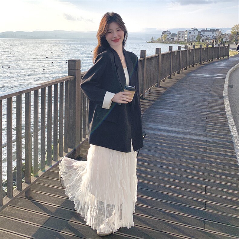 【现货】新款图两件套8655西装P145-K218半身裙P95-K158,女装套装/套裙,2C301