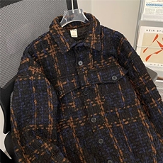 小香风外套男春季小众设计高级感炸街男装毛呢情侣夹克HH9304P73，男装夹克，星座1013-5