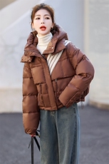 羽绒服女短款冬季2023新款今年流行小个子加厚90白鸭绒外套现货!，女装羽绒服，一安秀
