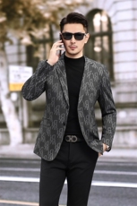 男士新款西装印花休闲商务西服男761P165，男装西服套装，电商D225-1