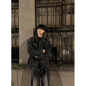 网络图现货美式外套男春秋潮牌高街水洗痞帅工装夹克RJK12-P90图片