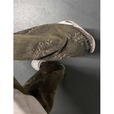 复古磨破牛仔裤直筒休闲裤时尚百搭长裤半松紧铁锈蓝NK10，男装牛仔裤，星座1116A（原606A-3）
