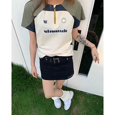 美式复古时尚拼接短袖t恤男潮牌小众青少年运动速干，男装T恤，星座716-2