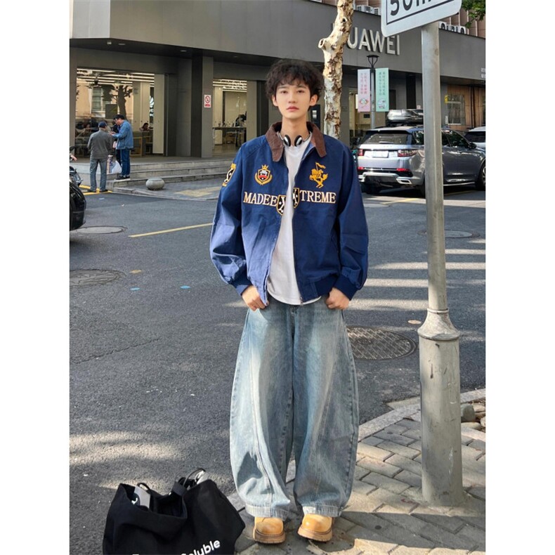 【有货】716CC-特P70美式街头底特律刺绣立领夹克外套男女,男装夹克,星座1007（原301D）