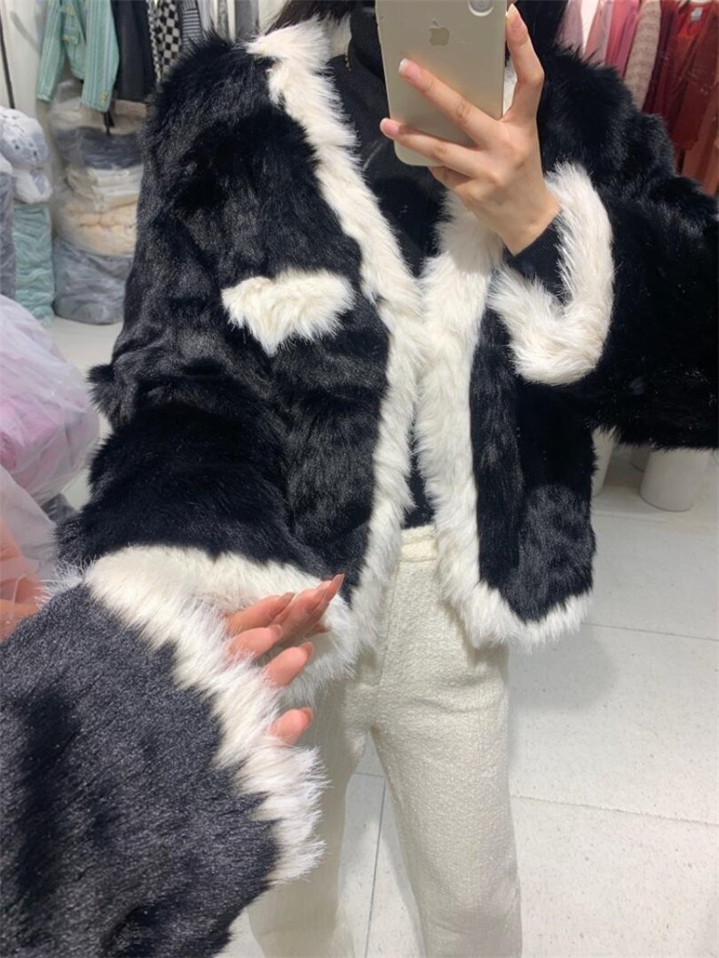黑白小香皮草，女装皮草，HE