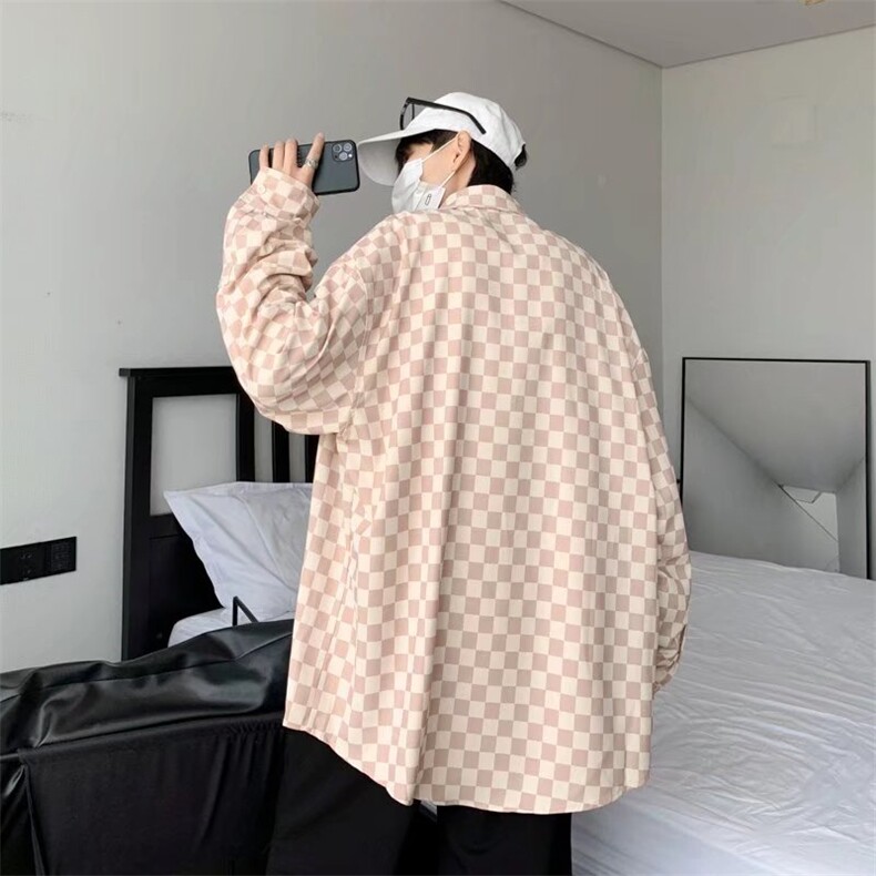 长袖衬衫男港风日系外套K1820P34，男装衬衫，星座1116-2