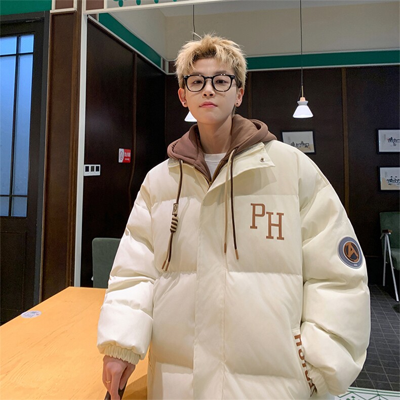 冬季宽松/假两件休闲外套潮加厚棉衣XZ102B-1M2681-P125,男装棉衣,星座102B-1