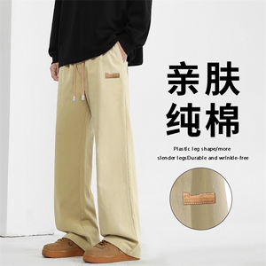 美式休闲裤男士宽松直筒潮牌阔腿卫裤K632-特批常规-37加绒特批45图片
