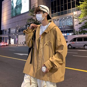 春秋日系cityboy设计感开衫卫衣男ins潮流情侣连帽外套 W5387-P38图片