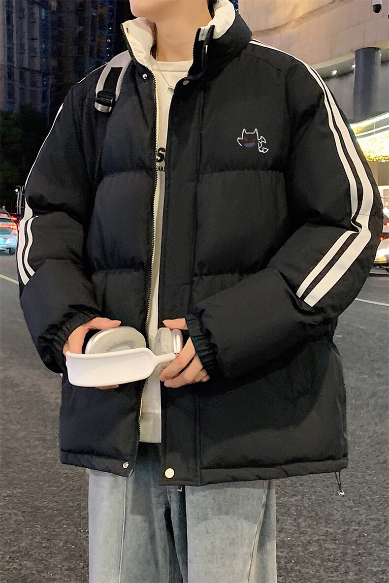 量大优可提供视频冬棉衣立领条纹HD019-1-MF5222-P75,男装棉衣,电商019-1