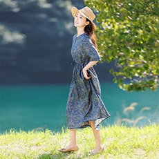 2026年春季大摆型优雅气质旅游日常聚会女士，女装连衣裙，江南依恋