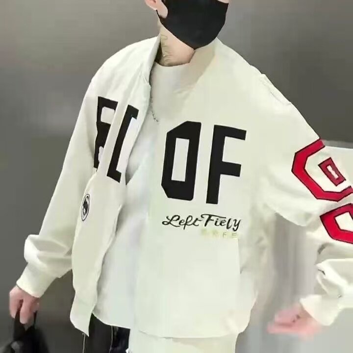 1506-1/JM5041/P64美式复古vibe刺绣夹克外套秋季新款机车飞行员图片