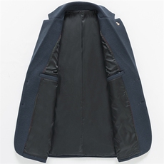 S-M3825秋冬男士毛呢大衣修身羊毛外套商务休闲高端西服P145，男装毛呢大衣，电商B360