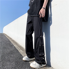 美式机能风裤子高街户外防水冲锋裤男微喇排扣工装裤K6660-P36，男装休闲裤，星座512-4