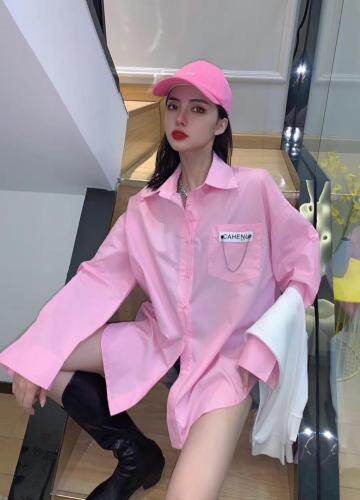 Simple.简希2021春季红风衬衫配围巾两件套，女装衬衫，simple简希