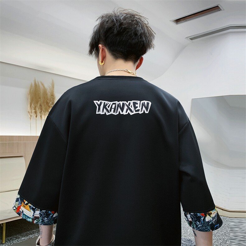 男士短袖t恤打底衫上衣宽松2021夏季新款潮流半袖体恤DS702TP25,男装T恤,电商A102