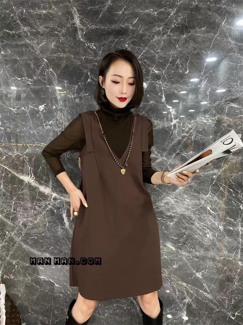 秋冬欧版时尚休闲连衣裙，女装连衣裙，紫锦百艳