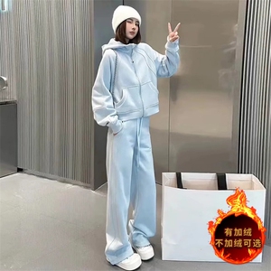 欧洲站时尚套装女宽松减龄春秋2025年新款高级感卫衣阔腿裤两件套图片