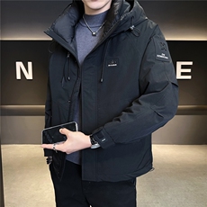6805-M-3XL-P215标50绒店主风冬季男士工装连帽休闲羽绒服外套，男装羽绒服，电商B255