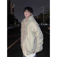 山雕大毛领棉衣男冬季美式高级感加绒加厚连帽棉服外套M294，男装棉衣，星座1116A（原606A-3）