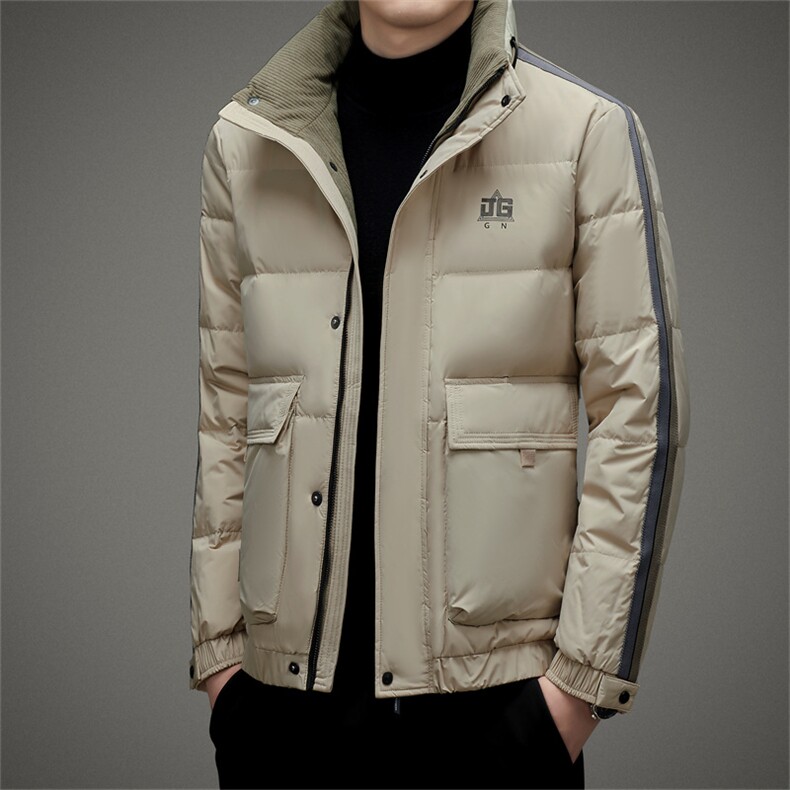 BAMJ-8951钱塘2020-2中年男士冬季厚款立领百搭简约羽绒服P220,男装羽绒服,钱塘207-2