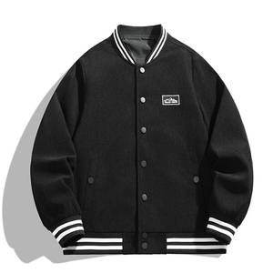 复古日系潮牌棒球服春秋季新款刺绣灯芯绒夹克外套男青年JK85-P50图片
