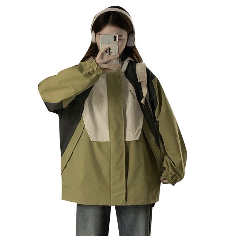 C950-P100冲锋衣外套春秋2025新款初中高中学生宽松工装风衣夹克,男装夹克,星座911-2(原星座613-2）
