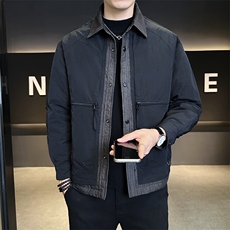 标50白鸭绒夹克式拼接轻薄男装羽绒服B317-Y6701-P195258，男装夹克，电商B317