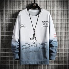 2021春秋季新款长袖男士卫衣潮牌潮流渐变打底衫宽松DF17T，男装卫衣，电商A102