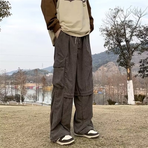原版超重拼接工艺 大口袋工装裤 灰 棕 绿S-2XL KA873图片