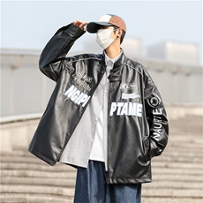 2025秋冬装棉服中性休闲宽松皮衣男加棉夹克外套XZ212-QWY141-P80，男装夹克，星座212