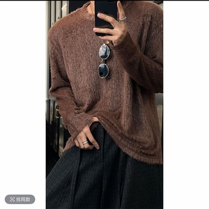 抖音原版面料高克重圆领毛衣打底衫软糯T恤男TX1260-P43 (网图）图片