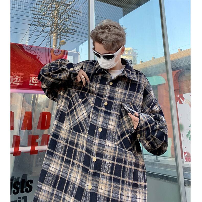 F138-P552024新款高级感千鸟格衣服外套春季潮牌格子工装夹克男,男装夹克,星座512-6