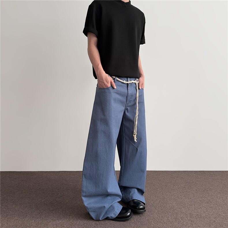 男美式复古弯刀工装裤潮直筒微喇裤NA1255-P57，男装工装外套，星座208-5