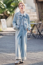 蕾丝拼接牛仔套装女春秋2025新款减龄韩系流行两件套超火减龄设计，女装套装/套裙，瑶迪依秀