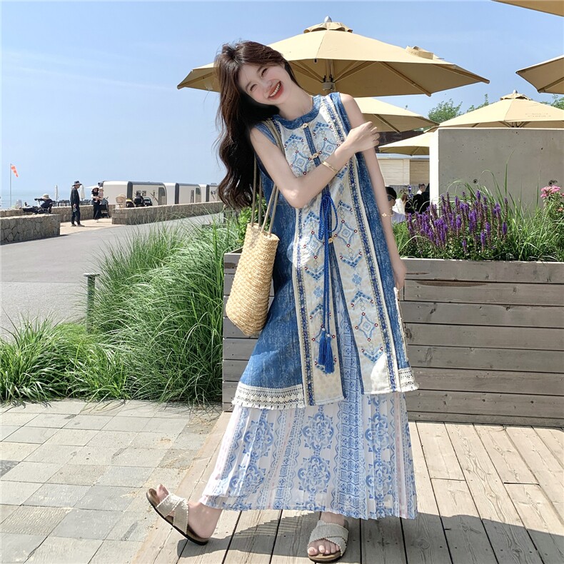 夏装大量现货！度假风牛仔风两件套2C133-8960P185K258,女装套装/套裙,2C133