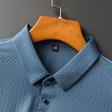 保罗POLO衫男士短袖t恤纯色中年爸爸装男夏季新品高端上衣服体桖，男装T恤，电商B212（原钱塘6029）