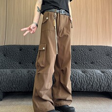 美式复古机能伞兵工装裤男女春秋季cleanfit潮牌直筒宽松阔腿裤子，男装工装外套，星座506A