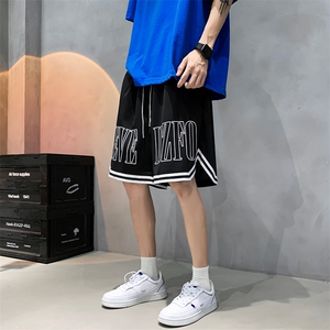 2023夏季港风大码字母织带美式篮球裤短裤五分裤DK36P38控48图片