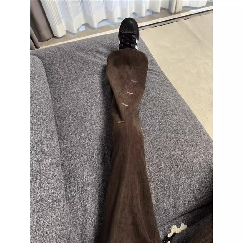 美拉德灯芯绒直筒休闲裤子男款刺绣运动微喇长裤1008-LCK211-P43,男装休闲裤,星座1008