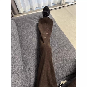 美拉德灯芯绒直筒休闲裤子男款刺绣运动微喇长裤1008-LCK211-P43图片