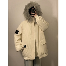 冬季宽松/连帽大毛领休闲外套潮加厚棉衣XZ102B-1M2591-P135，男装棉衣，星座102B-1