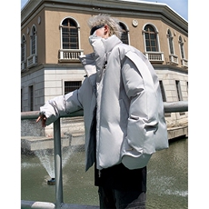 秋冬解构保暖加厚立领棉服外套金属环扣男短款棉衣1506-P105，男装棉衣，星座910-5