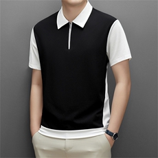 青年时尚短袖T恤男上衣夏季男士休闲免烫T恤POLO衫QS3008-P70，男装Polo衫，星座1105-3