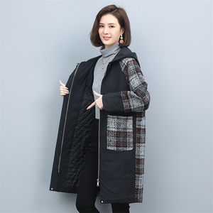 2022冬季新款女装时尚休闲保暖宽松舒适中长款女拼接图片