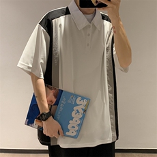 2023夏季新款短袖男潮流港风polo衫百搭半袖zdp2302-P40控58，男装Polo衫，星座717
