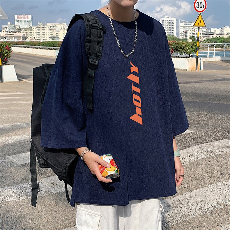 Q11006-P30春夏季七分袖t恤男大码五分袖男短袖中袖,男装T恤,电商A040