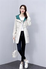 风衣女中长款小个子秋装2021年新款韩版英伦风流行，女装风衣，浙宝281
