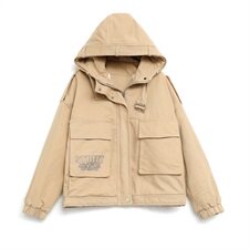 2020冬季新款派克加绒棉服潮酷气质印花设计不挑身材遮肉显瘦派克服，女装派克服，靓星雨